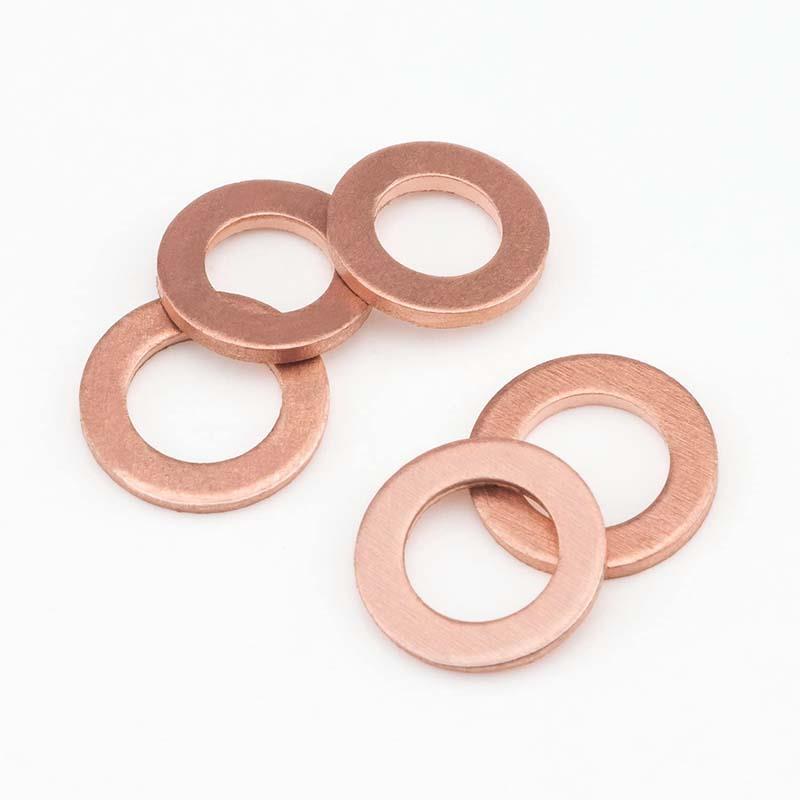 150PC Copper Washer Oil Seal Gasket M20 Flat Washer O-Ring S