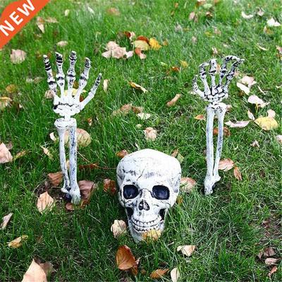 Halloween Outdoor Scary Skeleton Stakes Halloween Face Hand