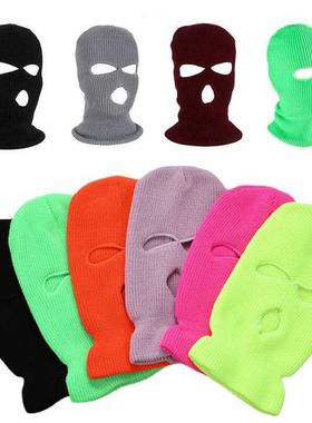 3 Hole Full Face ask Autun Winter Knit Cap for Ski Cycling