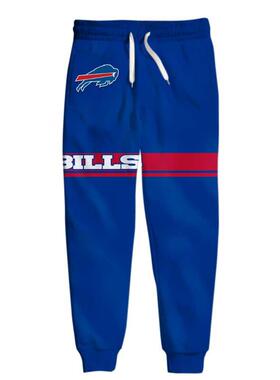 Striped patchwork Fashion Buffalo Set Sweatpants Blue Bills