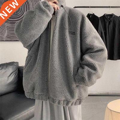 Winter Warm Coats for Men Leisure Lamb Wool Outerwear Male L
