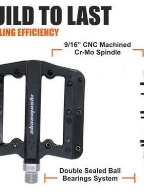 A Pair Bike Pedal Bicycle Pedals 3 Sealed Bearing Nylon