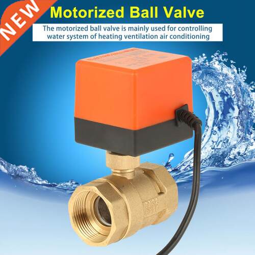 2-Way 3-Wire AC 220V Motorized Ball Valve 2-Point Brass Ele