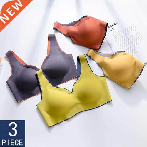 3 Pcs Latex Seamless Bra Push Up Bralette Underwear Bras Fo