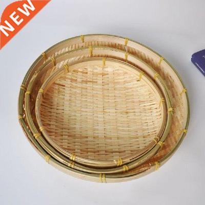 Hand Woven Bamboo Sieve Bamboo Raft Circular Dustpan Fruit
