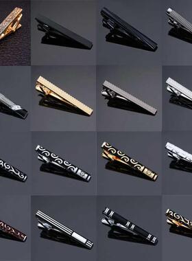 high-end Tie Clip men jewelry luxury Classic gold lase Matte