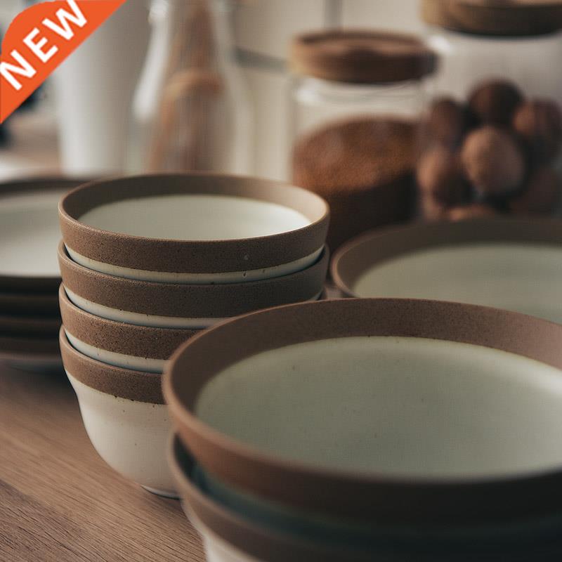 Stoneware Retro Japanese Style White Glaze Bowl Plate Small