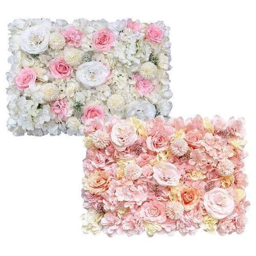 Silk Rose Flowers Wall Panel Elegant Decorative Flower Mat
