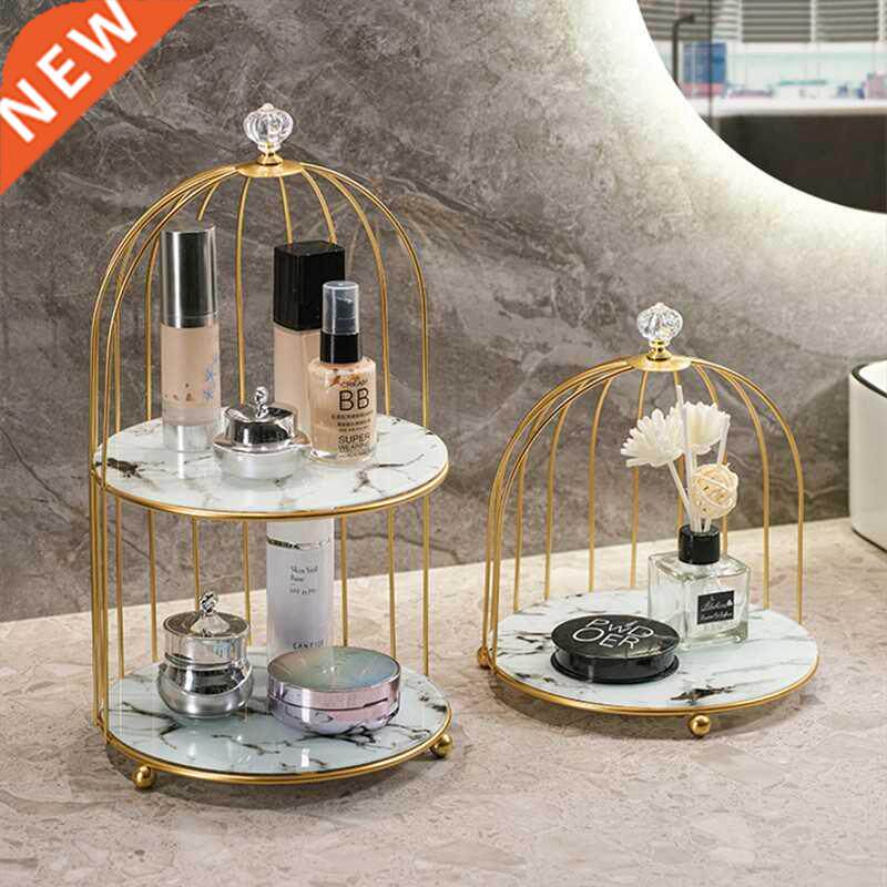 Nordic Storage Rack Iron Art Bird Cage Cosmetic Storage