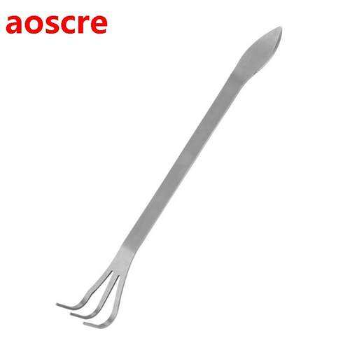 Root Rake Stainless Steel Root Rake 3-Prong Loosen Soil Bons
