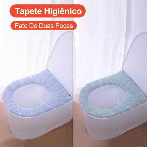 2 Pcs Nordic Style Toilet Mat Household Toilet Seat Winter T