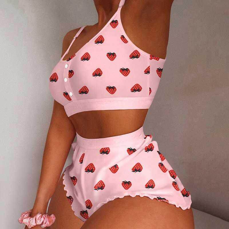 Jodimitty Pyjamas Women Camisole Sleep Wear Women Pajamas He