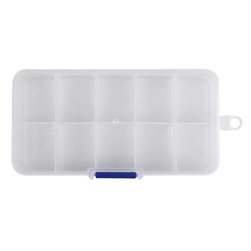 AT69 -1 to 10 Compartment Plastic Storage Box Transparent
