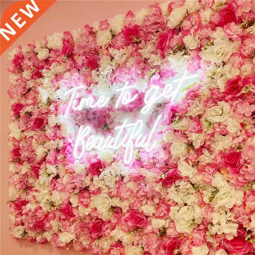 Pink Silk Rose Flower Wall Artificial Flower for Wedding Dec