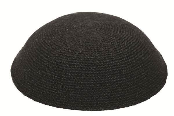 HIGH QUALITY HANDMADE BLA KNITTED YARMULKE KIPPAH KIPPOT DIF
