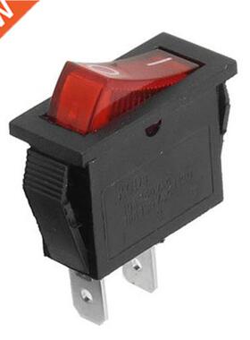 5 Pcs AC 250V 10A AC 125V 15A 2 Pins SPST Red Button Boat Ro