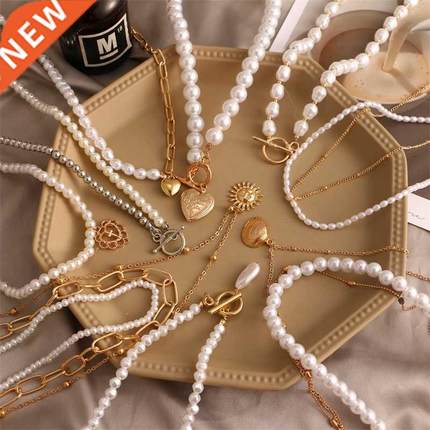 EN Vintage Pel Choker Necklace For Women Fashion Summer Wh