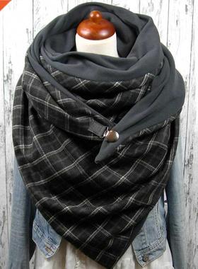 2022 Woen Winter Cashere Scarf Cat Print Scarves Button So