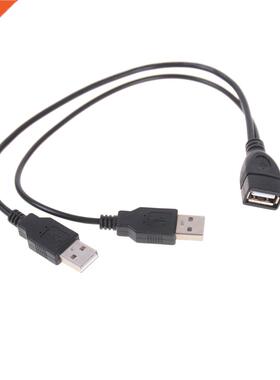 20cm Extension Cable USB 1 Female To 2 USB Male Data Hub Pow