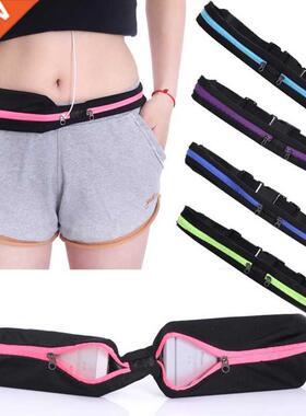 Running Waist Bag Double Pocket Bag Waterproof Phone Belt Pe