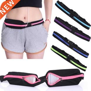 Running Waist Bag Double Pocket Bag Waterproof Phone Belt Pe