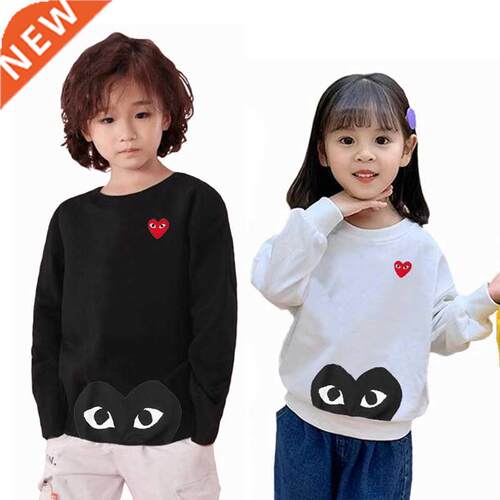 Children Sweater Autumn Winter Cartoon Embroidery Heart Prin