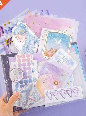 64/107 Pcs Material Paper Washi Tape Sticker Set Writing Pap