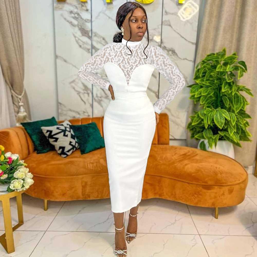 S-4xl Plus size ladies white slimming lace dress大码白色裙子