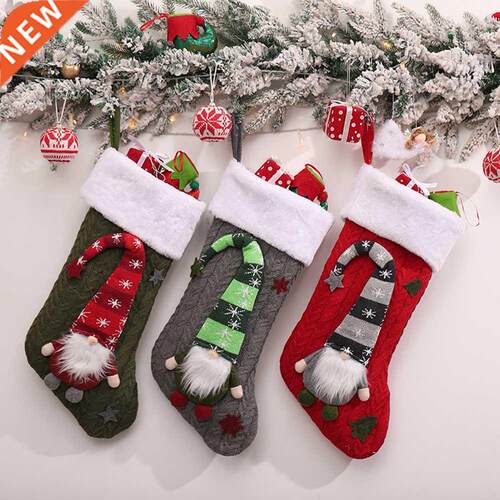 3D Merry Christmas Forester Knitted Wool Christmas Dress Bel