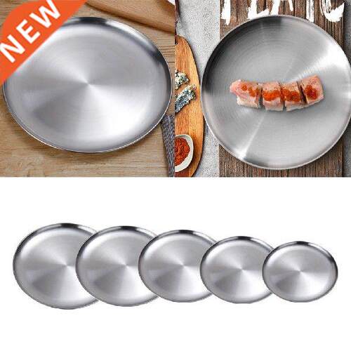 Stainless Steel Flat Dish plate Double Insulated Thick