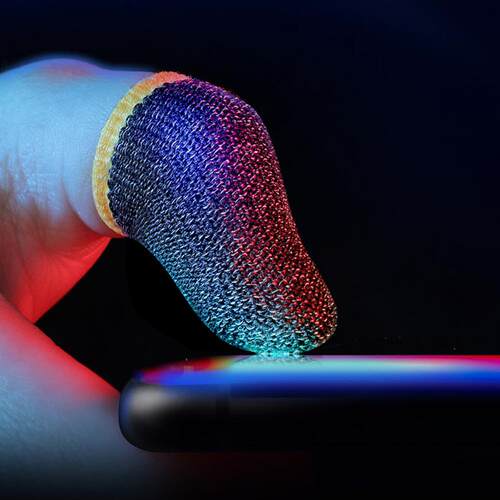 2Pcs Mobile Phone Gaming Sweat-Proof Finger Cover Fingertip