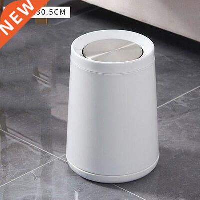 Bathroom Round Trash Bin Gold Sorting Office Paper Basket