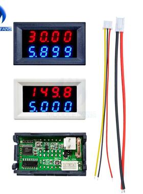 Red Blue Dual Digital LED AMP Display DC Voltmeter Ammeter 4