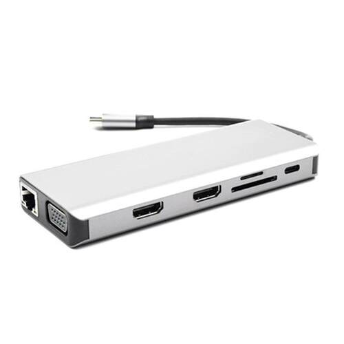 USB Type C Hub Type-C To HDMI-compatible VGA Adapter SD TF U