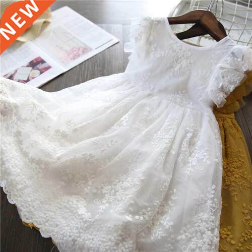 Autumn Lace Embroidery Princess Baby Girls Dress Toddler Chi