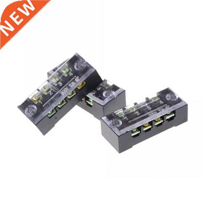 3pcs/lot Dual Row 4 Position Screw Terminal Block Strip 600V