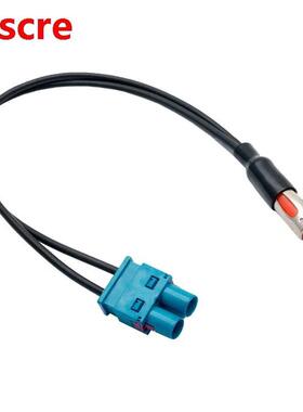 2 Fakra To 1 Din Am Fm Radio Antenna Adapter Cable Fit for F