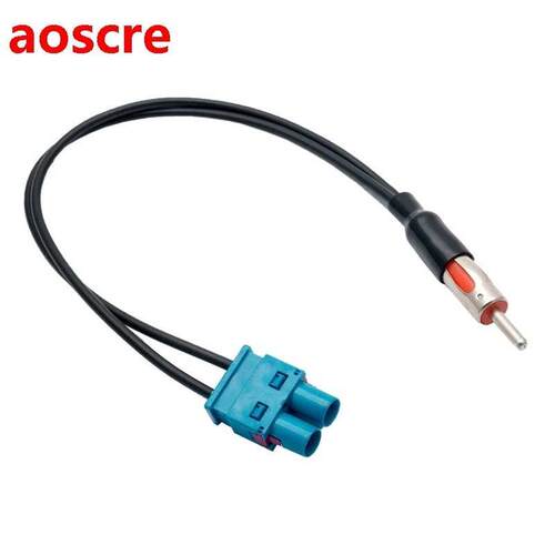 2 Fakra To 1 Din Am Fm Radio Antenna Adapter Cable Fit for F