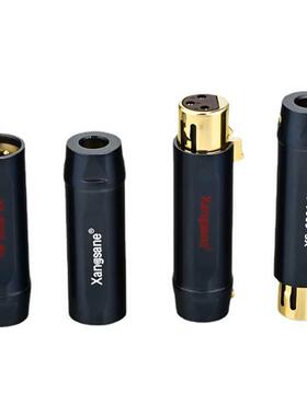 4Pcs HiFi XLR Plug High-end Gold-plated Copper Connector 3 P