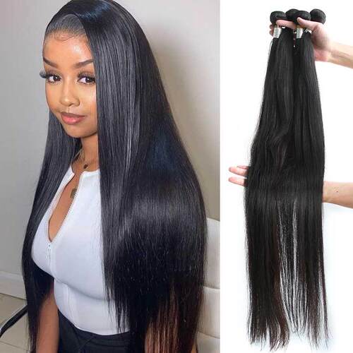 Human Hair Bundles Brazilian Hair Straight Weave Bundles 30