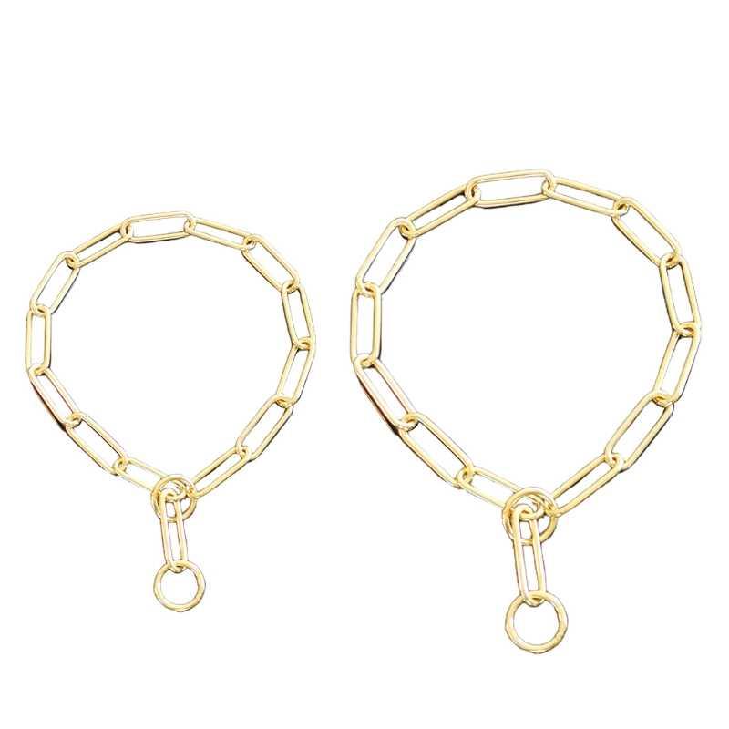 Copper Metal Material Dog Neck Strap Fine Chain Dog Training