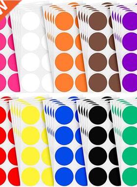 2 Inch Round Color Coding Sticker 10 Assorted Colors Circle