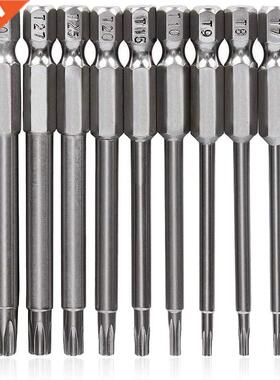 11pcs Torx Screwdriver Bits Set With Hole T6 T8 T9 T10 T15 T