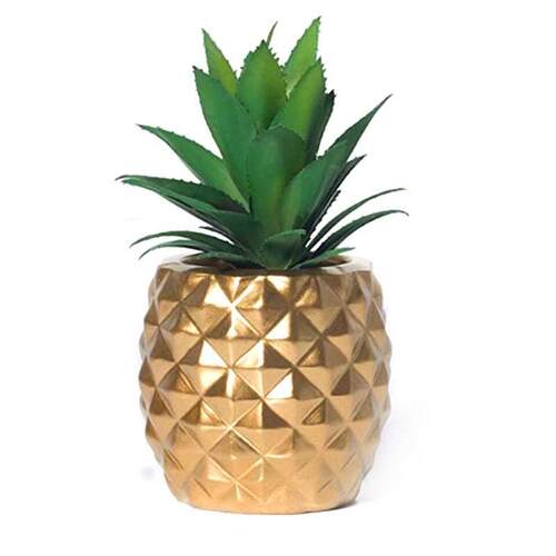 Artificial Potted Succulent Plants Set, Faux Succulents in P