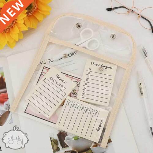 Portable Multi-purpose Clear PVC Pencil Pouch Portable Stati