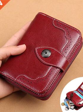 Women's Wallet New Genuine Leather Small Ldies Purses Short