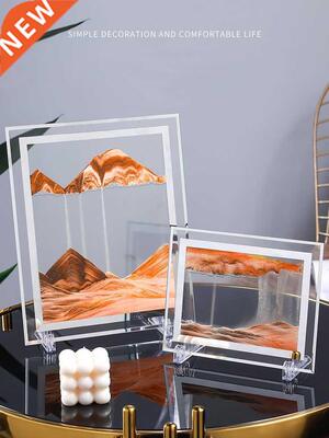 3D Colorful Moving Sand Frame Flowing Sand t Picture Glass