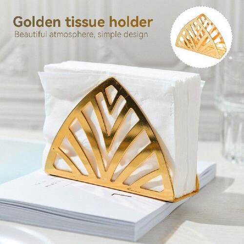 Tabletop Tissue Dispenser Napkin Holder Hollow Stainless