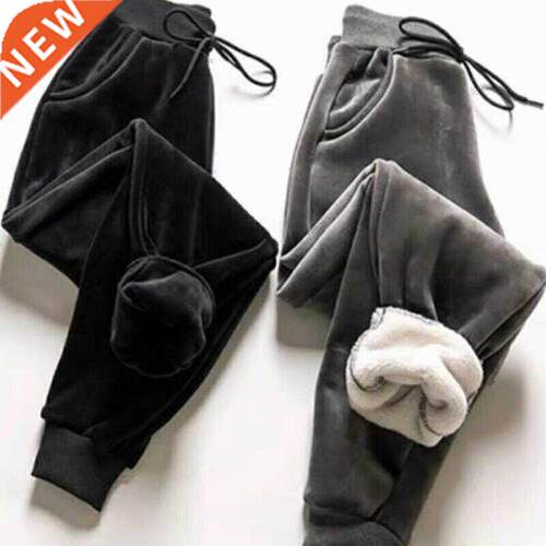 Slim Women Pant Winter Lambskin Cashmere Pants Warm Female C