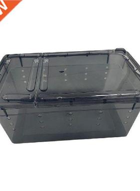 Black Reptile Water Feeding Box Turtle Breeding Tank Pet